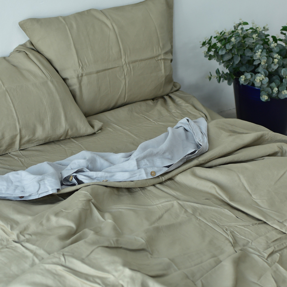 Bamboo Linen Duvet Cover - Sand | 45% Linen 55% Bamboo Rayon
