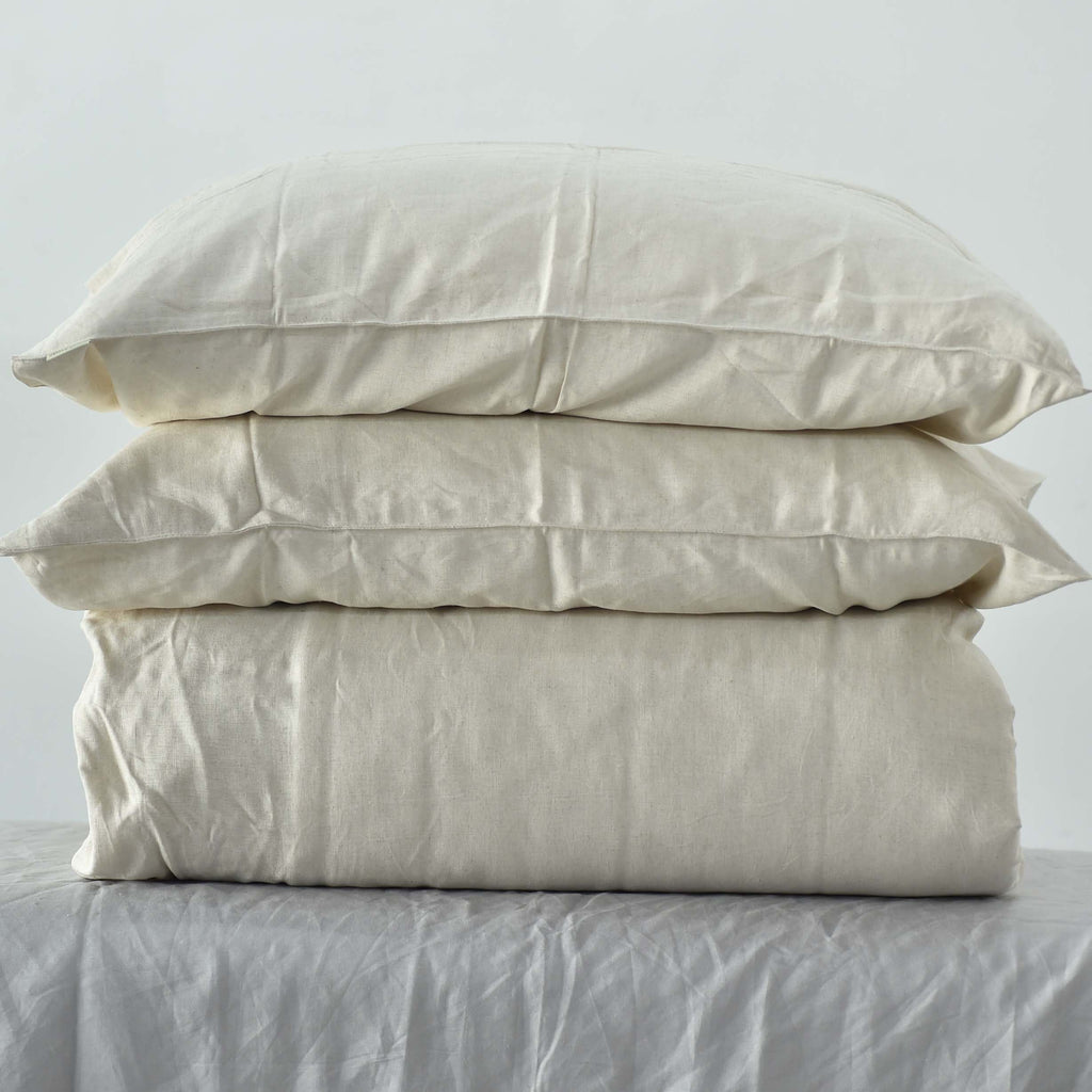 Rice Bamboo Linen Duvet Cover | 45% Linen 55% Bamboo Rayon