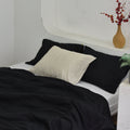 Dark Navy Bamboo Linen Pillowcases