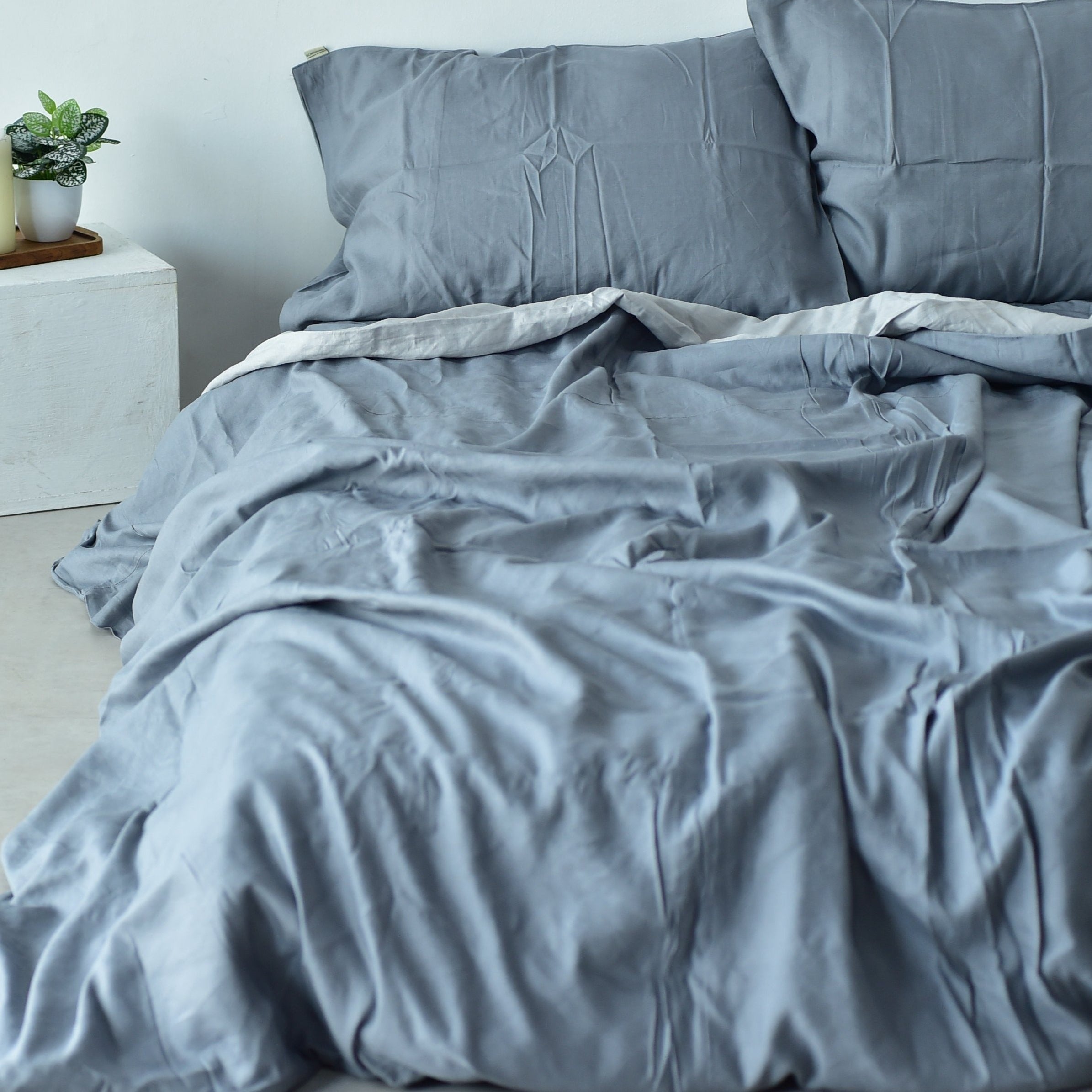 Flint Bamboo Linen Duvet Cover | 45% Linen 55% Bamboo Rayon