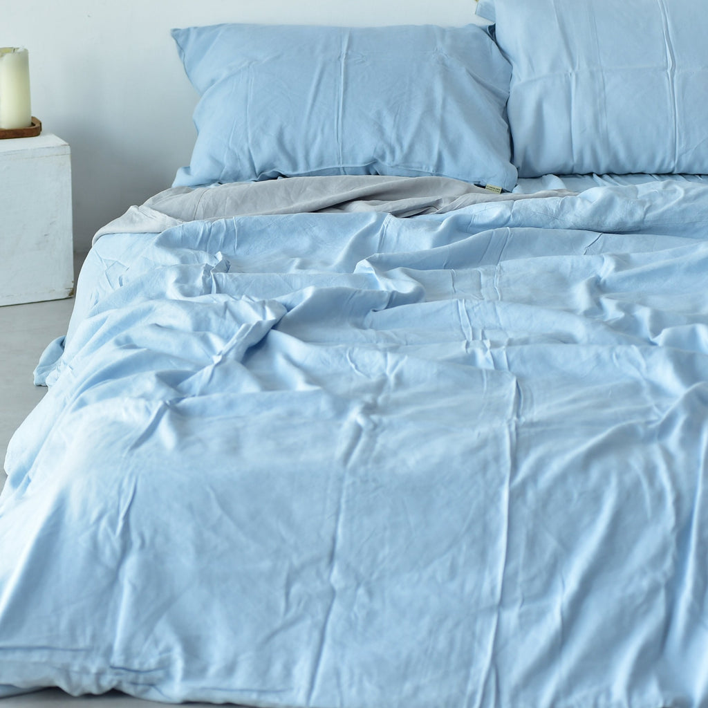 Pale Bamboo Linen Duvet Cover | 45% Linen 55% Bamboo Rayon