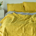 Bamboo Linen Duvet Cover - Lemon | 45% Linen 55% Bamboo Rayon