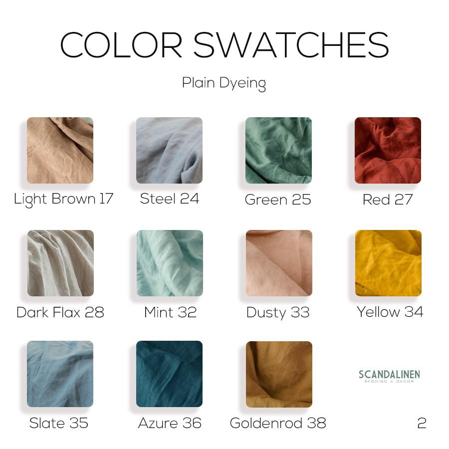 Yellow French Linen Duvet Cover | Plain Dyed