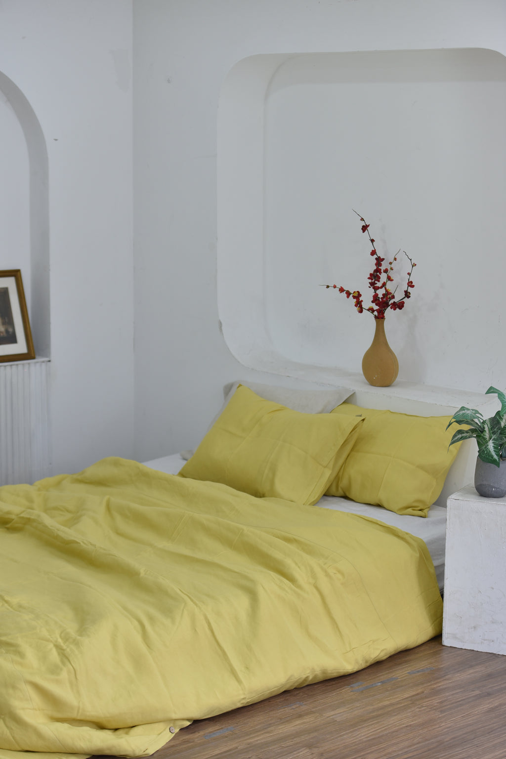 Pineapple Bamboo Linen Duvet Cover | 45% Linen 55% Bamboo Rayon