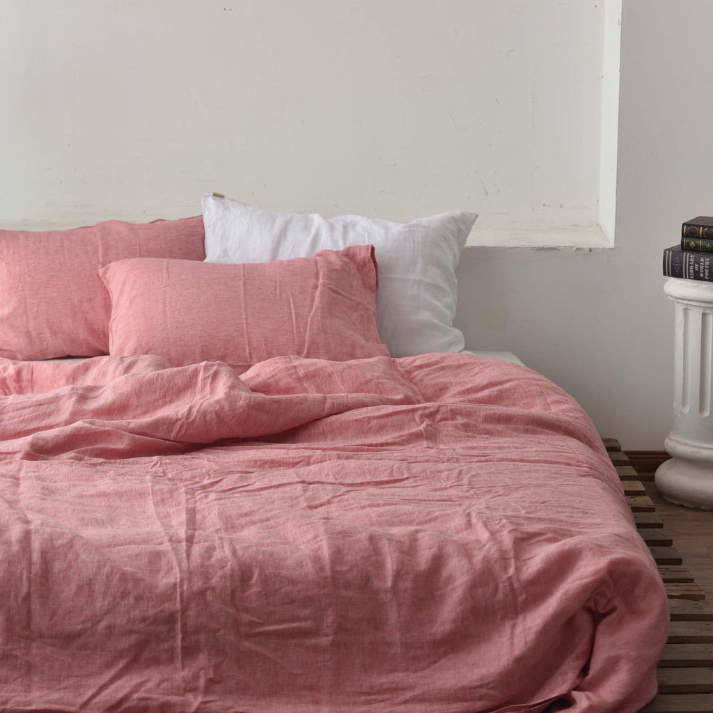Pink French Linen Duvet Cover | Premium Bedding