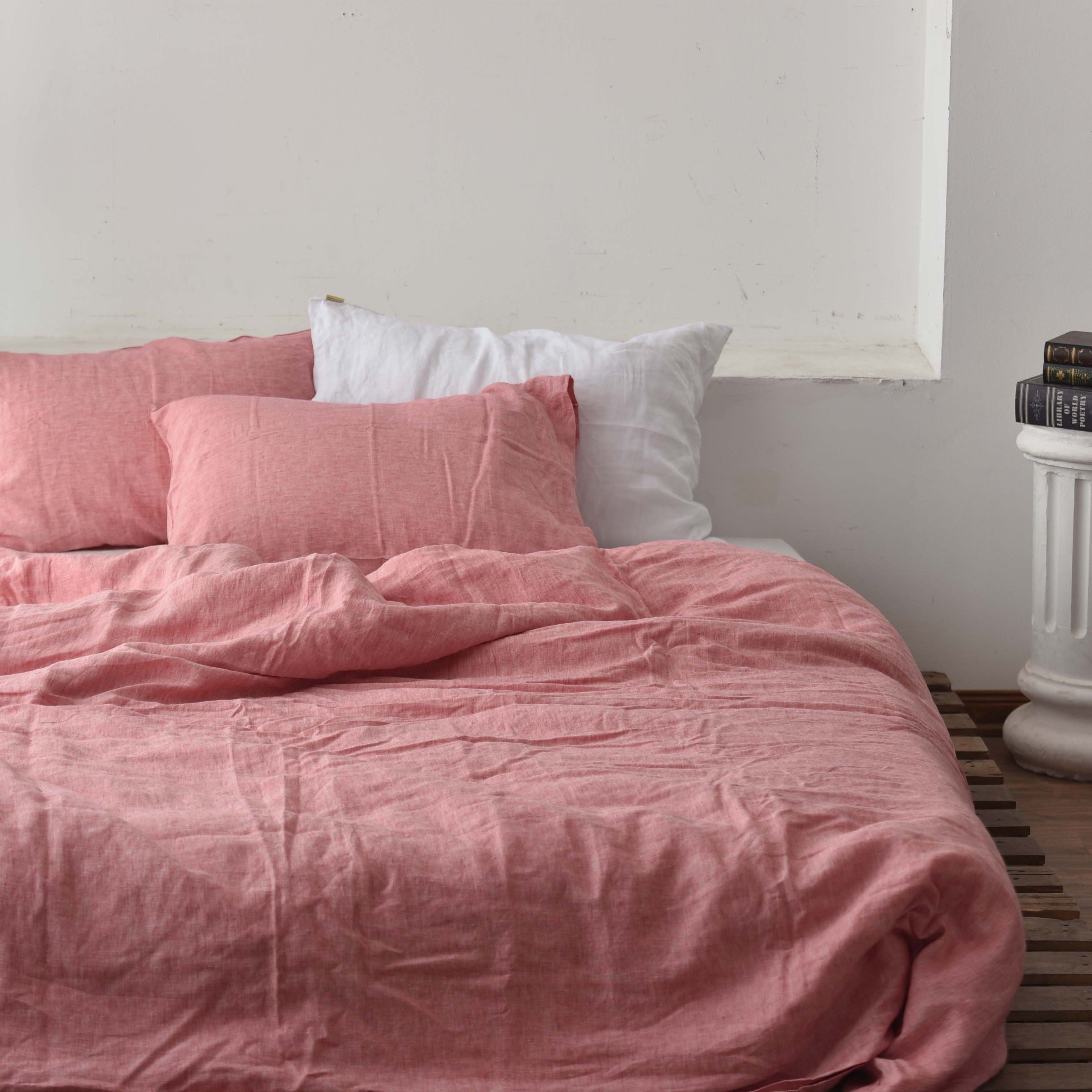 Pink French Linen Duvet Cover | Premium Bedding