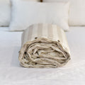 Flax Striped French Linen Duvet Cover | Yarn-Dyed | Handmade