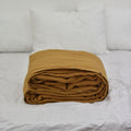 Goldenrod French Linen Duvet Cover | Plain Dyed
