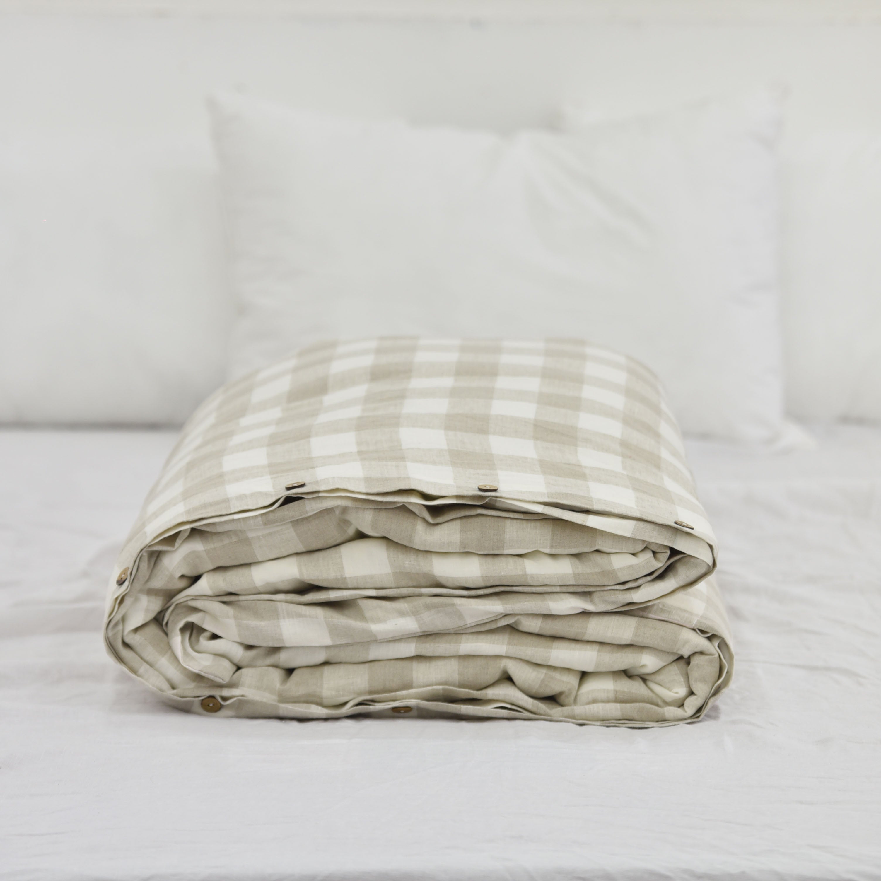 Grid French Linen Duvet Cover | Premium Bedding