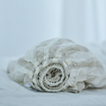 Big Striped French Linen Bedsheet | Deep Pocket Fitted Sheet