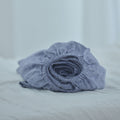 Jean Blue French Linen Fitted Sheet - Yarn-Dyed Deep Pocket