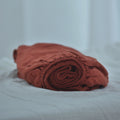 Red French Linen Fitted Sheet | Deep Pocket | Premium Handmade