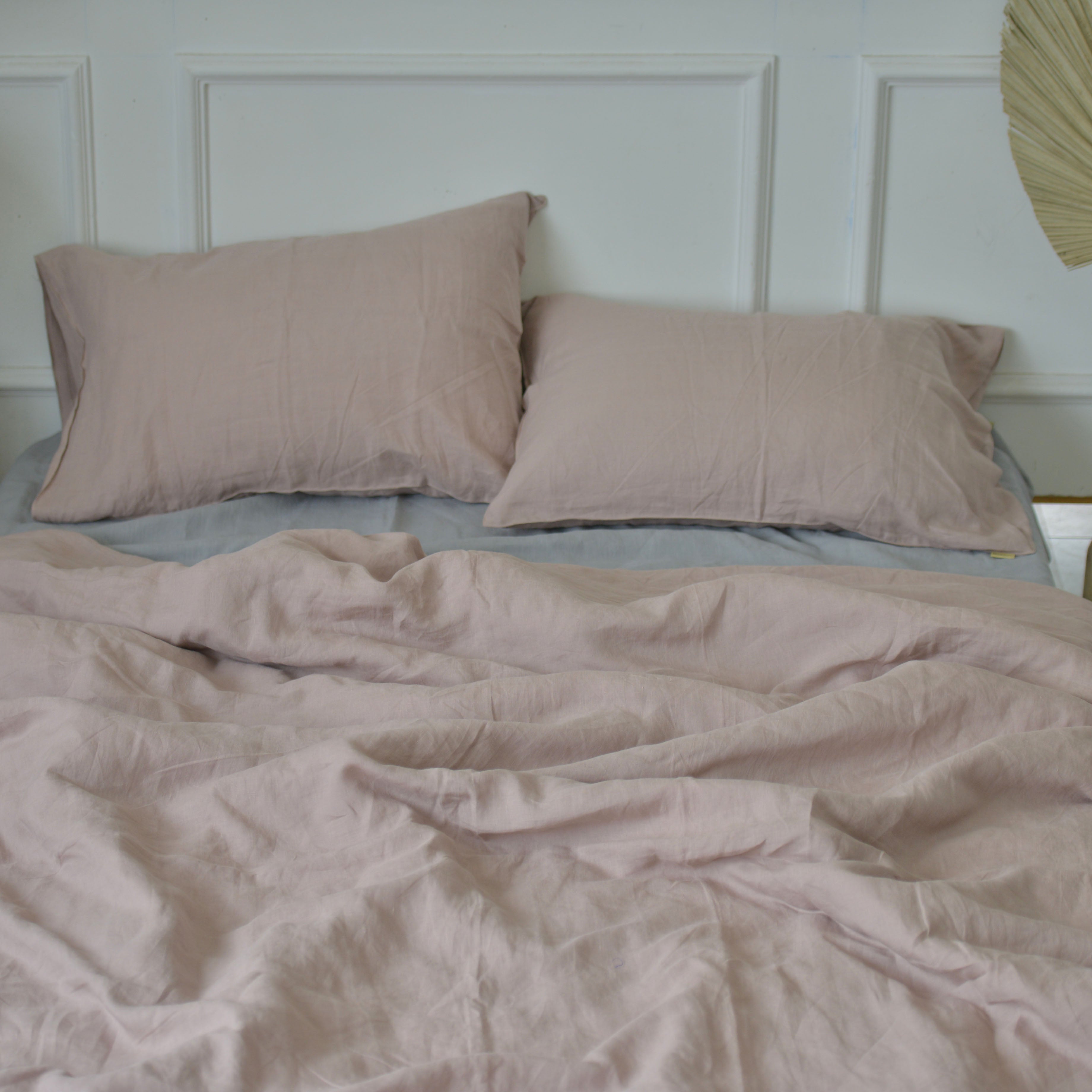 Light Brown French Linen Duvet Cover - Plain Dyeing 17
