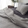 Light Gray French Linen Bedsheet | Deep Pocket Fitted Sheet
