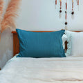 Azure Blue French Linen Pillowcase - Luxury