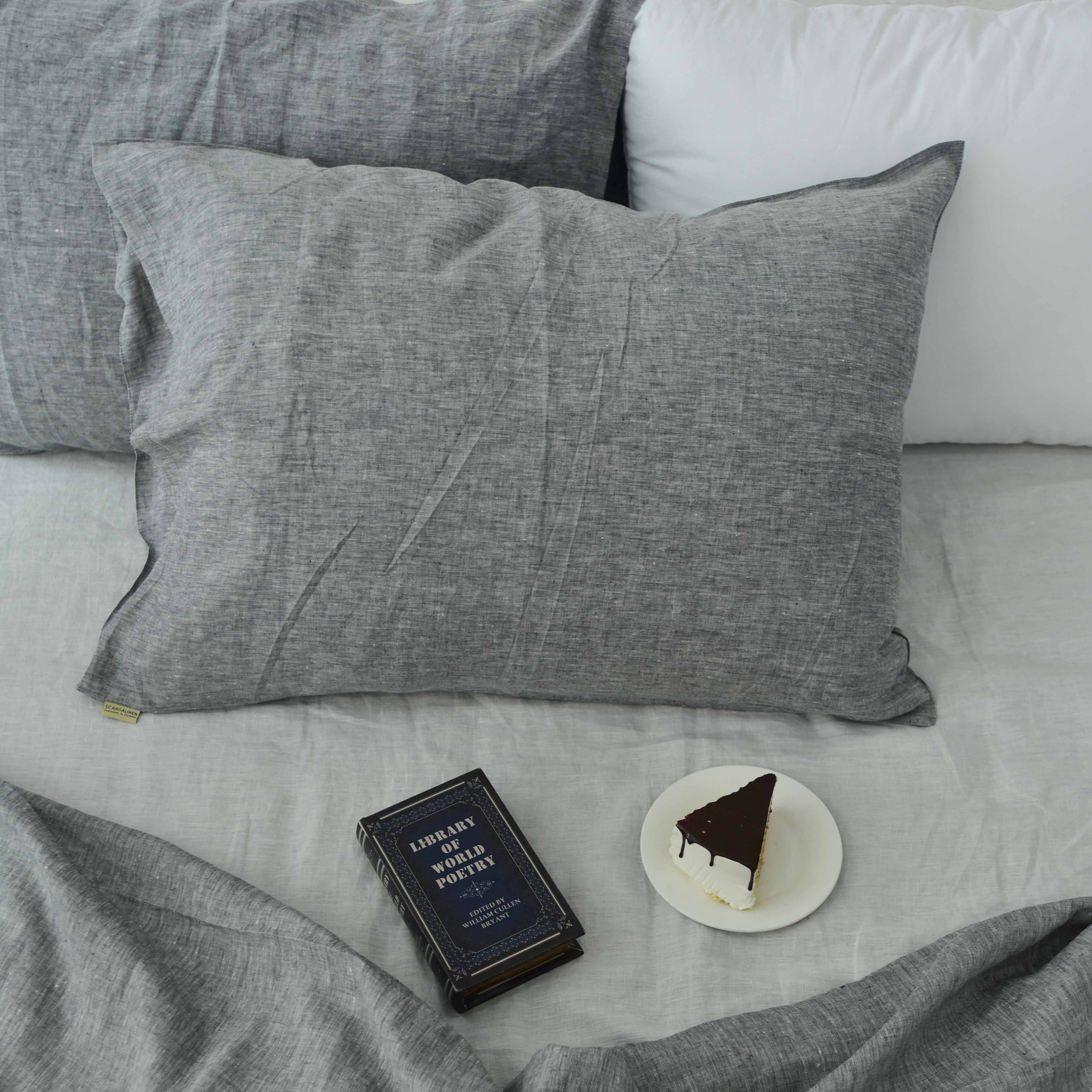 Gray French Linen Bedsheet | Deep Pocket Fitted Sheet