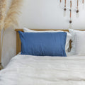 Navy Blue French Linen Pillowcase - Luxury