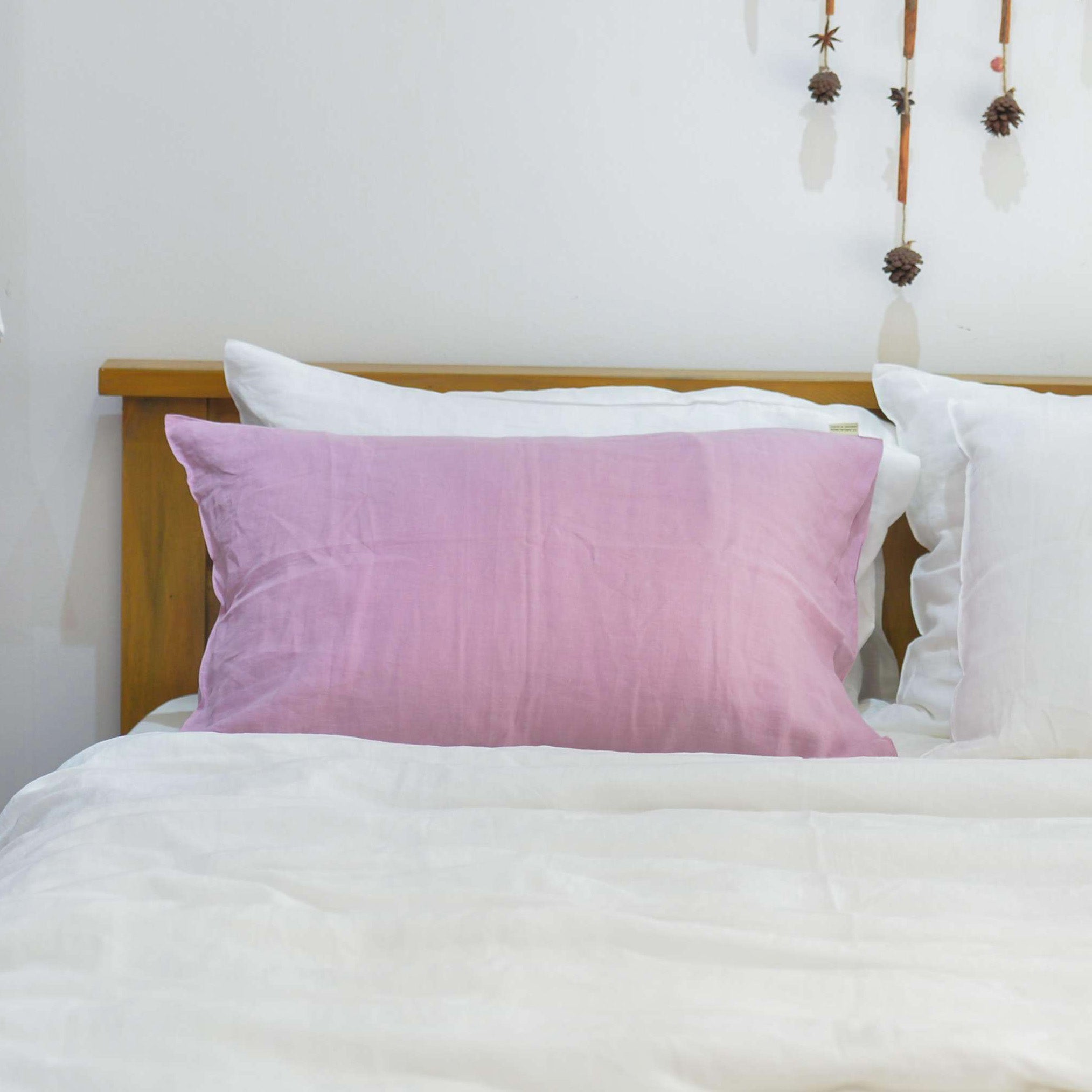 Purple French Linen Pillowcase