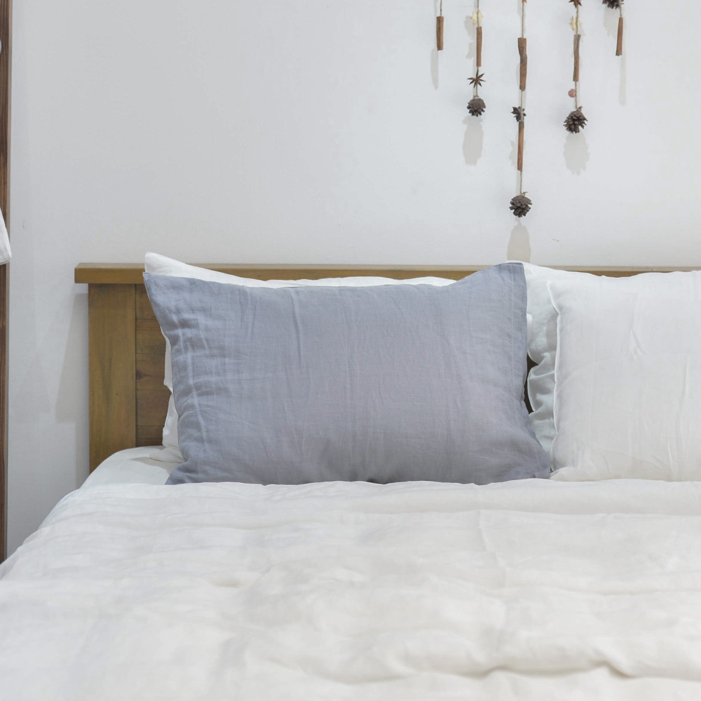 Stone French Linen Pillowcase