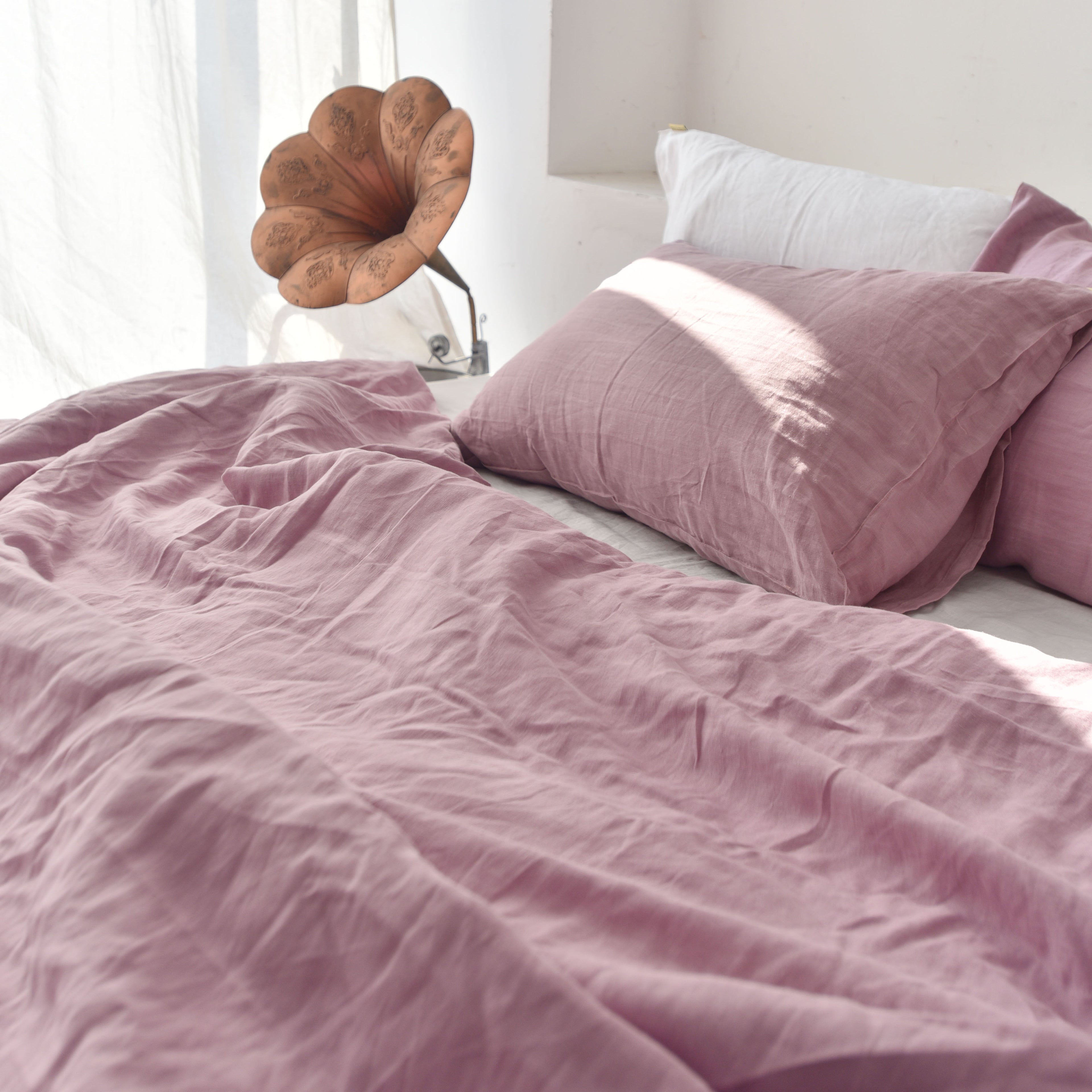 Purple French Linen Pillowcase