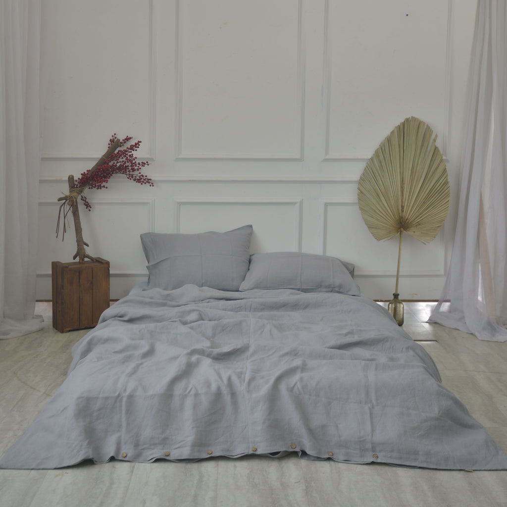 Stone French Linen Pillowcase
