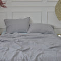 Stone Beige French Linen Duvet Cover Set - Soft & Breathable 4-Piece