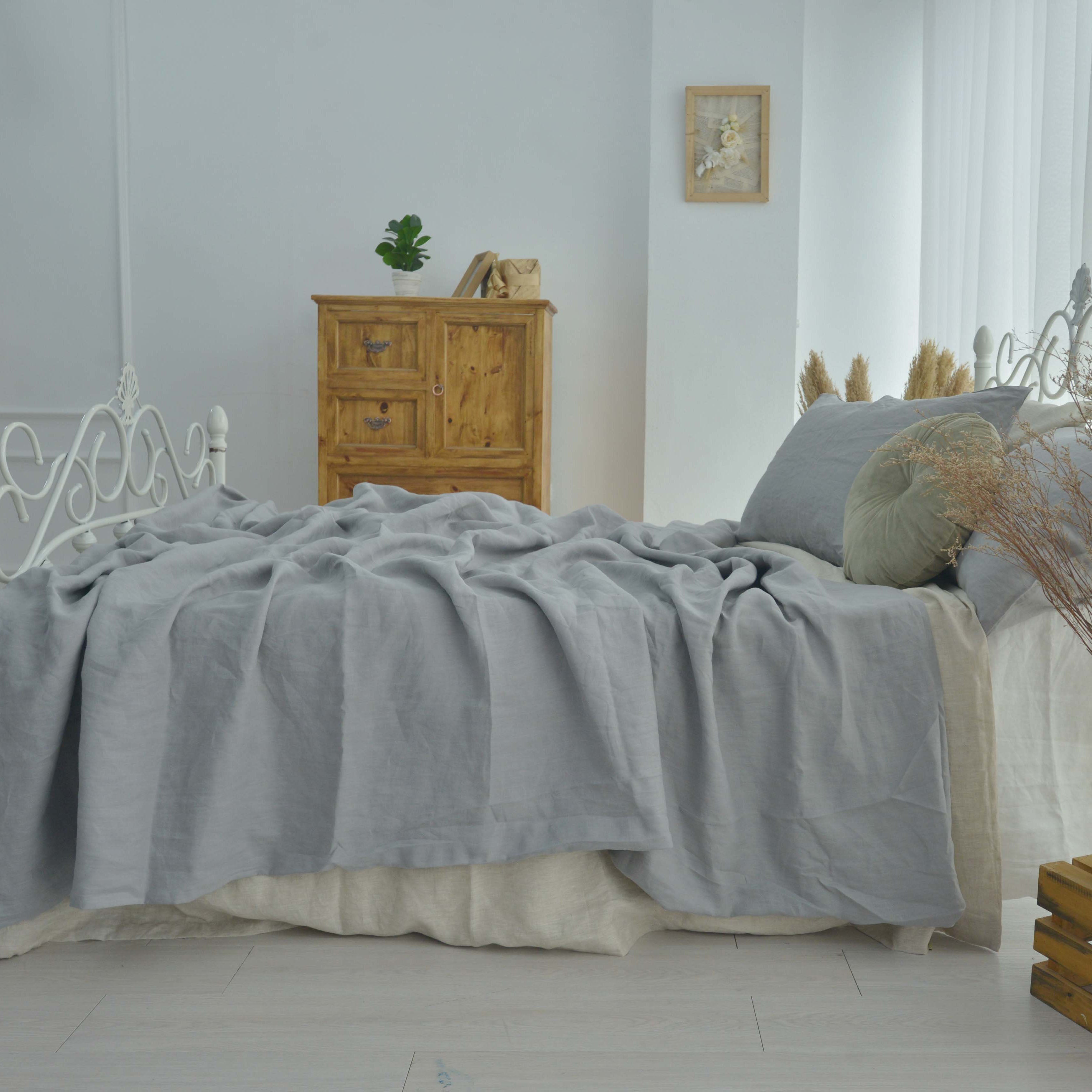 Stone French Linen Pillowcase