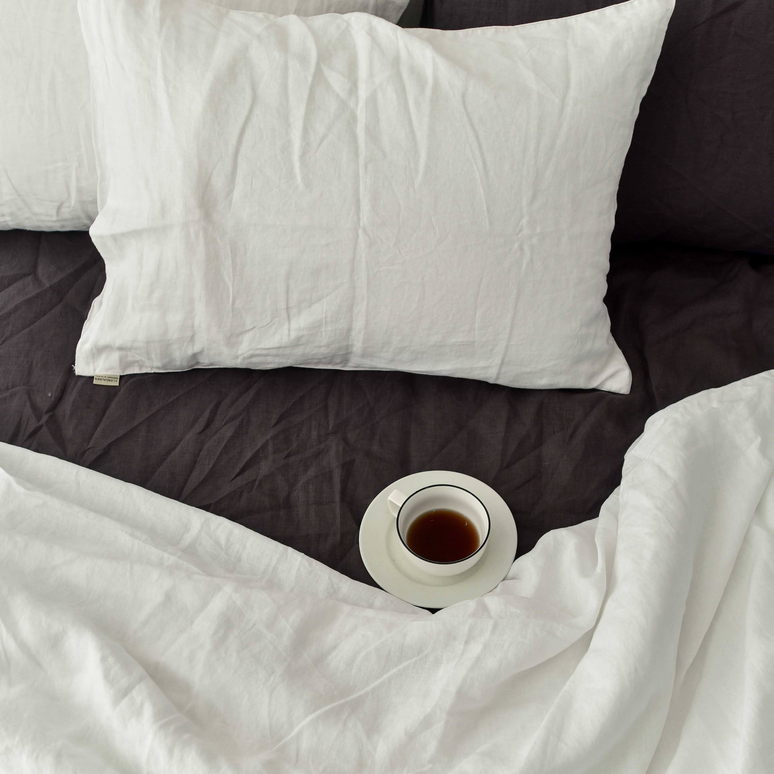 White French Linen Duvet Cover Set - Premium Quality 4-Piece