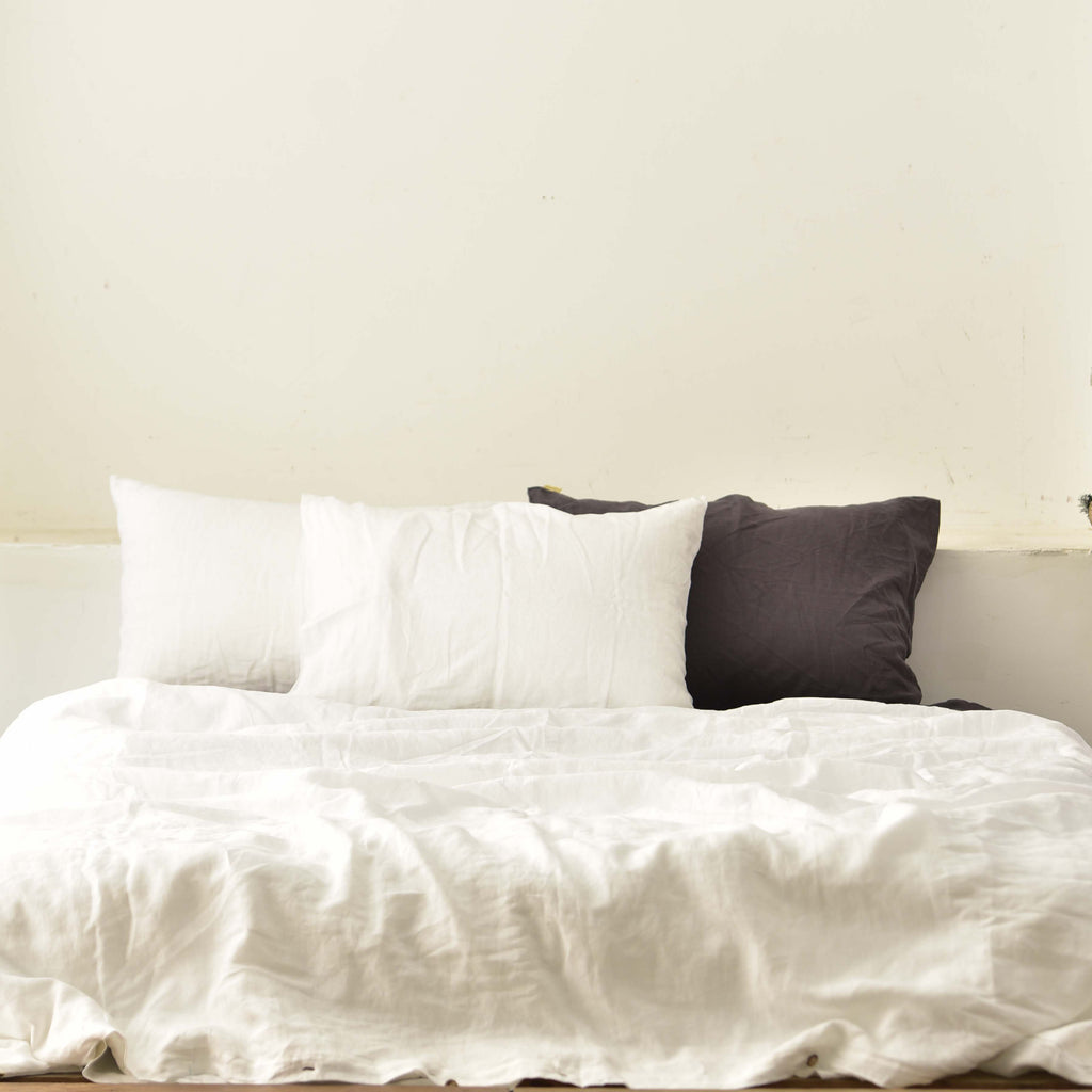 White French Linen Bedsheet | Deep Pocket Fitted Sheet