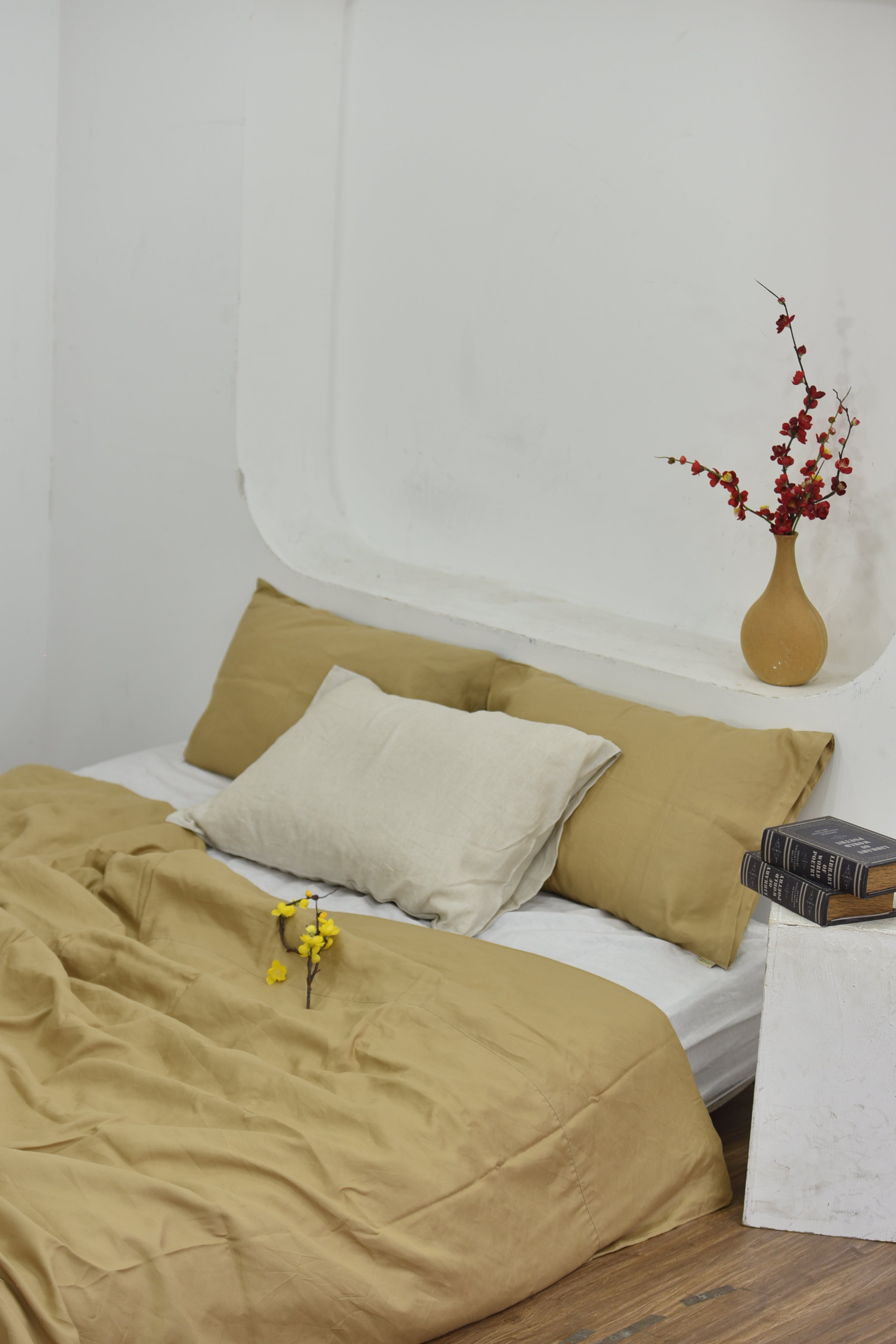 Bamboo Linen Duvet Cover - Sugar | 45% Linen 55% Bamboo Rayon