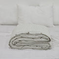 Black Striped French Linen Duvet Cover | Premium Bedding
